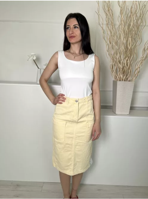 Khost (S) Sárga Elől Gombos, Oldalt Zsebes Hátul Sliccelt Szoknya