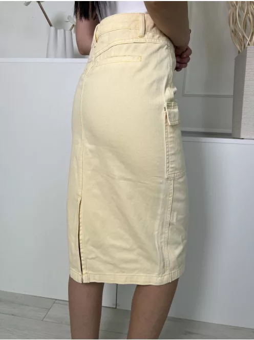 Khost (S) Sárga Elől Gombos, Oldalt Zsebes Hátul Sliccelt Szoknya