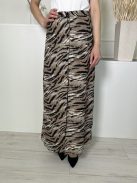 Asos (M) Barna Fekete Tigriscsíkos, Elől Gombos Sliccelt Szoknya