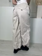 ÚJ H&M (XS) Drapp Derékban Összehúzható, Zsebes Gumis Aljú Nadrág