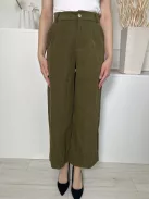  (S) Khaki Elől Gombos, Hátul Gumisderekú Övtartós, Bőfazonú Nadrág