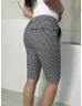   Mango (S) Fekete Fehér Kockás, Elől Gombos Zsebes, Oldalt Sliccelt Rövidnadrág