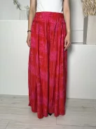 Next (M) Piros Rózsaszín Mintás, Gumisderekú Extra Bőszárú, Zsebes Nadrág