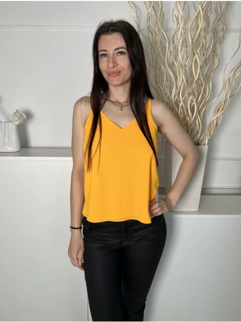 TopShop (S) Neon Napsárga Oldalt Sliccelt, v Kivágású Hátul Dupla Pántos Felső