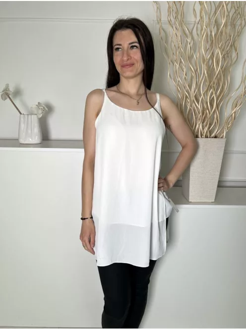 ÚJ Dorothy Perkins (M) Fehér Bélelt, Oldalt Sliccelt Pántos Felső