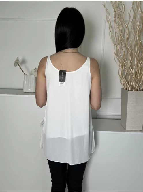 ÚJ Dorothy Perkins (M) Fehér Bélelt, Oldalt Sliccelt Pántos Felső