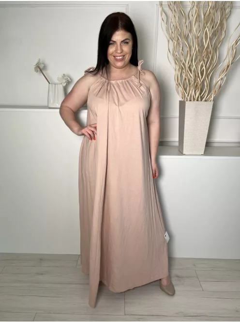 ZARA (L) Mályva Megköthető Pántú 100% Pamut Alapanyagú Ruha