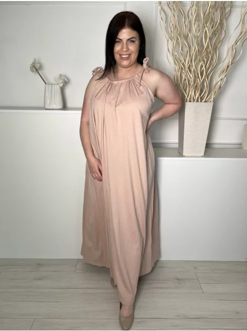 ZARA (L) Mályva Megköthető Pántú 100% Pamut Alapanyagú Ruha