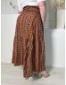    (L) Barna-Fekete Mintás, Darázsolt Derekú Lenge Fazonú Szoknya