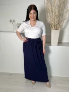 Primark (L) Indigókék Derékban Összehúzható, Megkötős Lenge Fazonú Szoknya