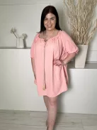 ÚJ LMF (XL) Puncs Nyakban Megköthető Fodros Szegélyű, Lenge Fazonú Ruha