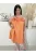 H&M (XL) Narancs 100% Pamut Alapanyagú, Fodros Szegélyű Pántos, Lenge Fazonú Ruha
