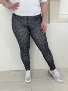 Primark (L) Fekete Elől Fehér Mintás, Gumisderekú Hátul Lábszárán Hálós Anyagú Nadrág