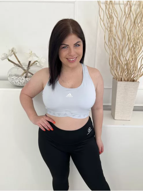 Adidas (M) Vízkék Mellnél Feliratos, Gumisderekú Hátul Hálós Anyagú, Keresztpántos Felső