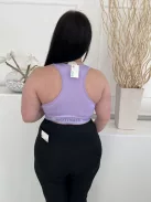 Primark (M) Lila Gumisderekú, Feliratos Rugalmas Anyagú Felső