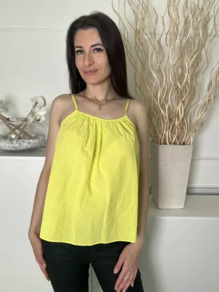 Primark (M) Neon Sárga Pántos Lenge Fazonú Felső
