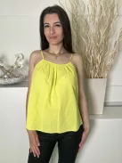 Primark (M) Neon Sárga Pántos Lenge Fazonú Felső