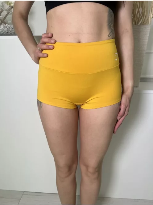 Gymshark (S) Sárga Gumisderekú Rugalmas Anyagú Rövidnadrág
