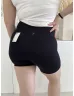   Primark (M) Fekete Anyagában Bordázottt, Gumisderekú Rugalmas Anyagú Rövidnadrág