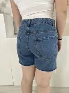 ÚJ Primark (L) Kék Elől Gombos, Zsebes Rojtos Aljú, Farmer Rövidnadrág