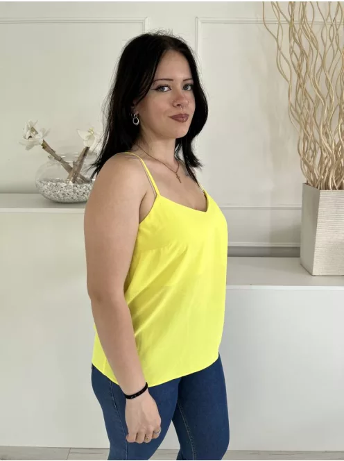 New Look (M) Sárga Hátul Kersztpántos Mellnél Dupla Anyagú Felső