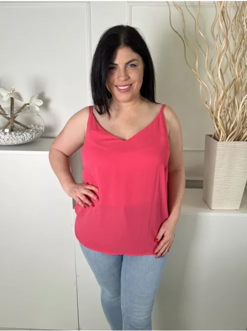 Papaya (XL) Málna Felül Dupla Anyagú Dupla Pántos Felső