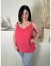 Papaya (XL) Málna Felül Dupla Anyagú Dupla Pántos Felső