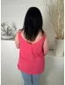 Papaya (XL) Málna Felül Dupla Anyagú Dupla Pántos Felső