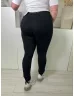   Nike (XL) Fekete Derékban Összehúzható, Hátul Zsebes Rugalmas Anyagú Nadrág