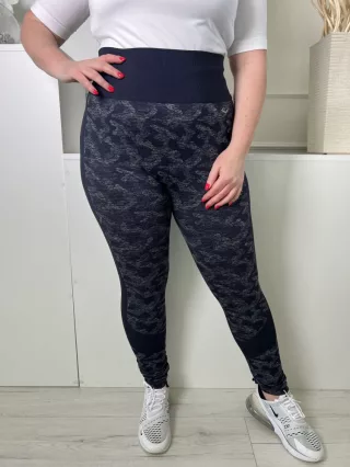   Everlast (L) Sötétkék Fehér Mintás, Gumisderekú Rugalmas Anyagú Nadrág