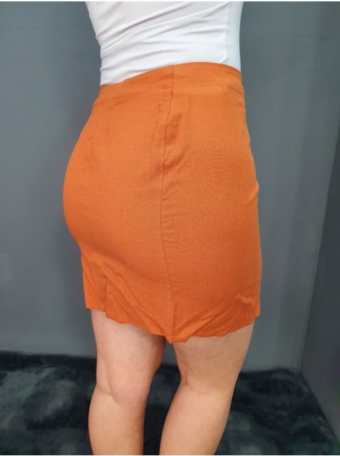 Muse (M) Rőtbarna Elől Sréhen Gombos Nem Rugalmas Anyagú Szoknya