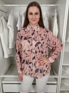 Next (M) Púder Mintás, Áttetsző Gombos, Galléros Felső