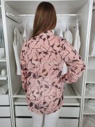 Next (M) Púder Mintás, Áttetsző Gombos, Galléros Felső