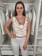 Forever Unique (M) Pezsgő Hátul Cipzáros Szatén Anyagú Felső