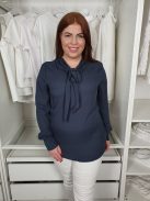 Avon (M-XL Méretben) Szürkéskék Nyakánál Megköthető, Hátul Gombos Kerekített Aljú Felső