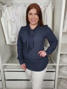 Avon (M-XL Méretben) Szürkéskék Nyakánál Megköthető, Hátul Gombos Kerekített Aljú Felső