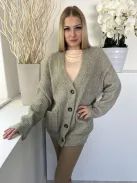 Primark (S) Penészzöld Kötött, Elöl Végig Gombos Zsebes Kardigán