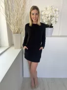 TU (M) Fekete Kereknyakú Zsebes Ruha