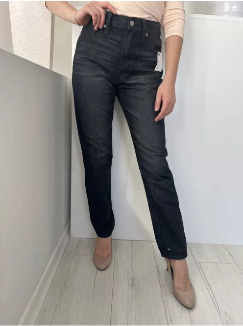 Madewell (S) Fekete Elől Gombos, Zsebes Övtartós, Farmer Nadrág