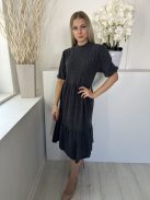 Zara (S) Szürke Gépikötött Magasított Nyakú, Rugalmas Anyagú Ruha