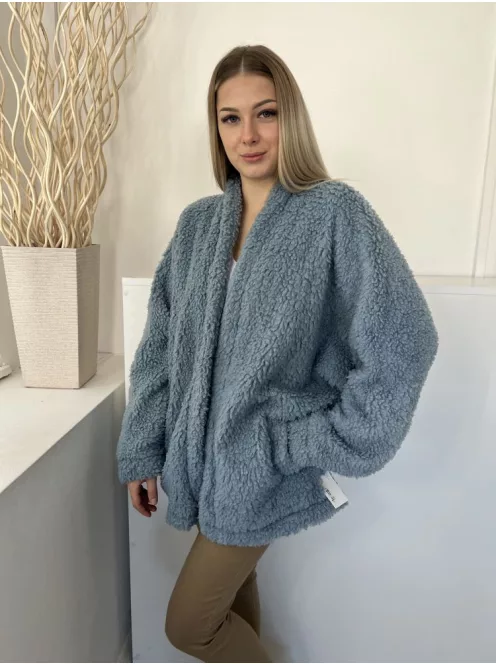 Pull&Bear (M) Vízkék Zsebes Kapocs Nélküli Kabát