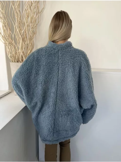 Pull&Bear (M) Vízkék Zsebes Kapocs Nélküli Kabát