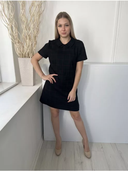 George (M) Fekete Zsebes, Kockás Hátul Cipzáros, Galléros Ruha