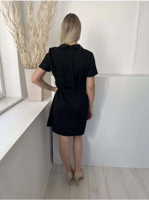 George (M) Fekete Zsebes, Kockás Hátul Cipzáros, Galléros Ruha