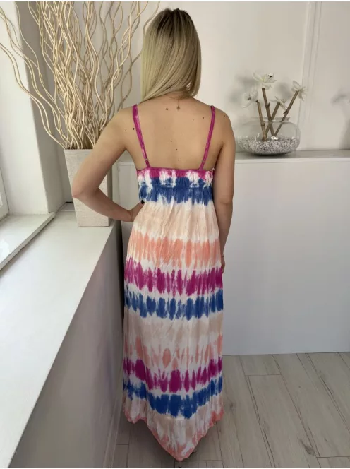 Corte Hindú (XS) Fehér Színes Mintás, Gumisderekú Pántos Ruha