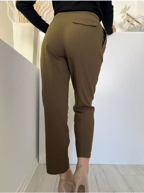 TopShop (S) Khaki Kapcsos, Cipzáros Díszöves, Zsebes Nadrág