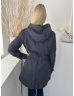   Only (M) Kékesszürke Elől Cipzáros, Zsebes Vékony Anyagú Kabát