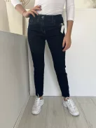 Next (M) Sötétkék Elől Gombos, Zsebes Rugalmas Anyagú, Szűkített Szárú Nadrág