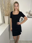 Benetton (M) Fekete Hátul Cipzáros, Mellbevarráso Kocka Kivágású Ruha