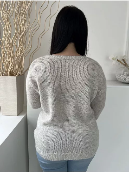 Dorotthy Perkins (L) Szürke Elől Pingvin Mintás Kerek Nyakú, Kötött Pulóver